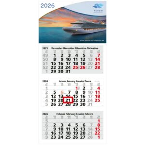 3-Monatskalender Medium Light 3 Bestseller (Mehrblock)