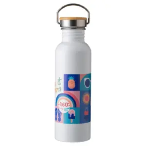 Edelstahl Trinkflasche Mohnblume
