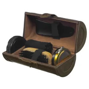 Schuhputzset in Kunstleder-Rolle Mario