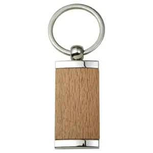 Schlüsselanhänger aus Metall & Holz Jennie