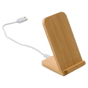 Wireless-Ladegerät aus Bambus Claudie