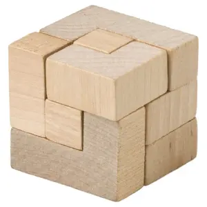 Würfelpuzzle aus Holz Amber