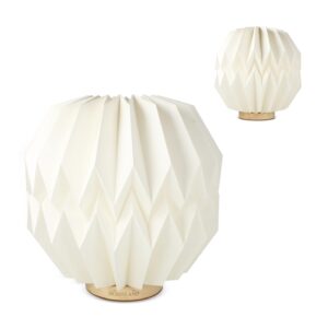 Coollux faltbare, von Origami inspirierte Papier-LED-Lampe Luna 25cm