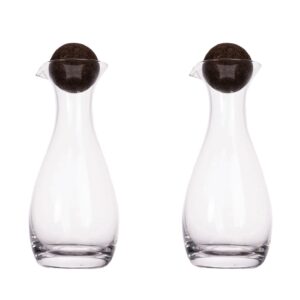 Sagaform Nature Öl-/Essigkaraffen mit Korkstopfen 2-tlg. 300ml