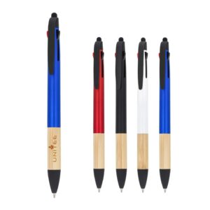 3-Farben-Stift mit Bambusgriff