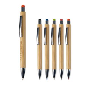 Bambus Kugelschreiber New York mit Touchpen