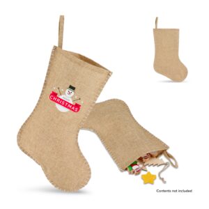 Weihnachtsstrumpf im Jute-Stil mit Ziernaht 45cm