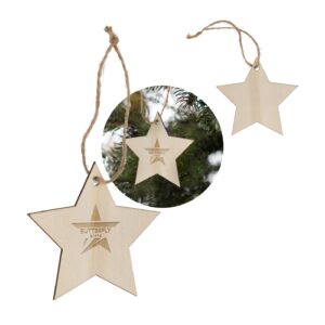 Sternförmiges Weihnachtsornament aus Holz
