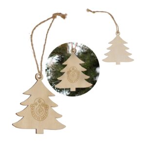 Baumförmiges Weihnachtsornament aus Holz