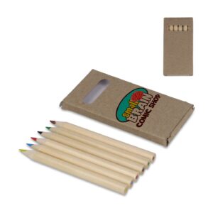 6 Buntstifte in Kraftbox