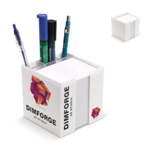 Notizzettel 10x10x10cm in Würfelbox mit Stifteköcher