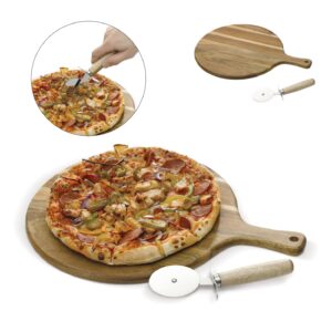 Pizza Schneidebrett mit Rollmesser
