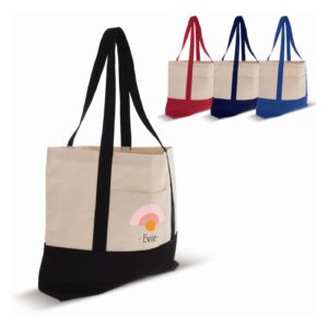 Strandtasche Baumwollsegeltuch OEKO-TEX® 280g/m2 42x10x30cm