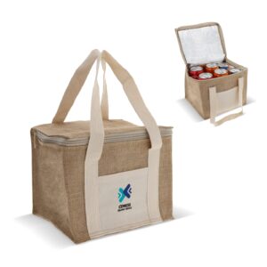Kühltasche jute/baumwolle 22x18x18cm