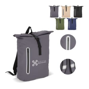 PU-beschichteter R-PET 600D Rolltop-Rucksack 20L