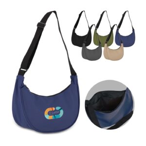 PU-beschichtete R-PET 600D Halbmond-Tragetasche