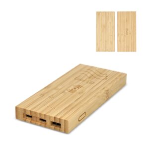 Bamboo Powerbank Wireless Charging 8000mAh